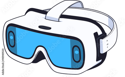 VR Gameplay Icon Virtual Reality Experience with Motion Vector