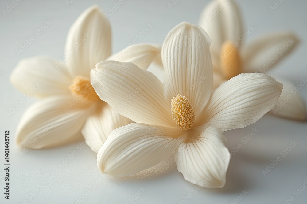 Fototapeta premium Vanilla flower isolated on white background