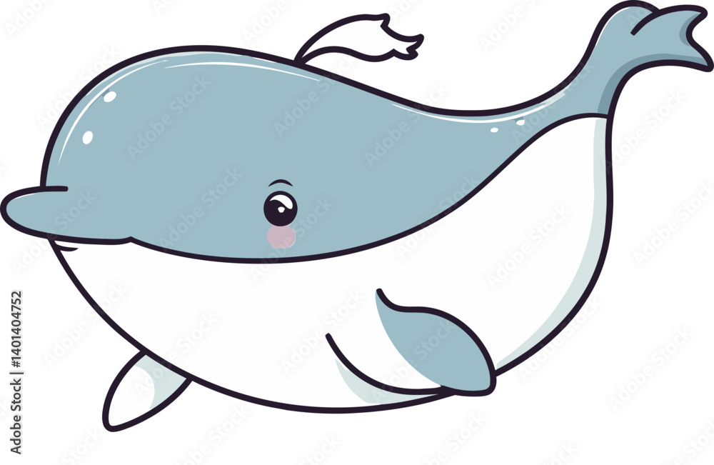 Fototapeta premium Whale Nature Illustration Whale Water Splash PNG