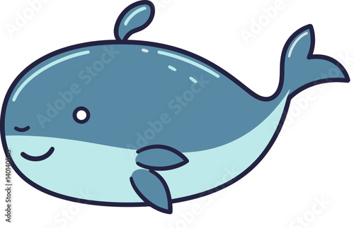 Whale with Water Bubbles Whale Concept Image Vector