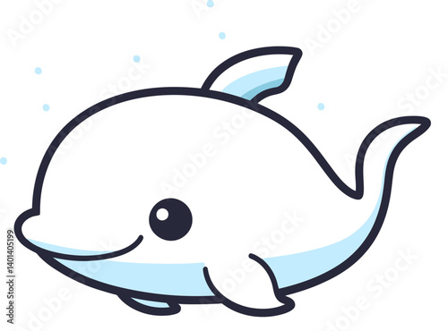 Whale and Water Spray Icon Whale at Sea Illustration Vector