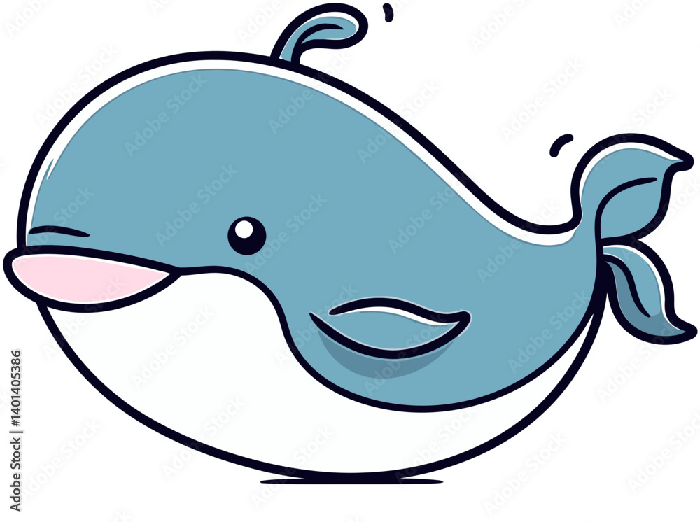 Fototapeta premium Whale Diving Design Whale and Water Waves Vector