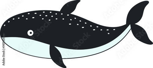Whale Breaching Art Whale and Sea Illustration Vector