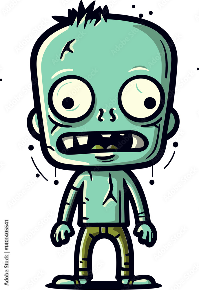 Obraz premium Undead Zombie Illustration Zombie in the Graveyard Vector