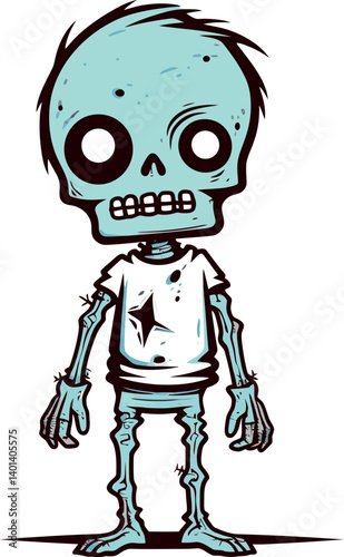 Zombie Cartoon Character Zombie Face with Blood PNG