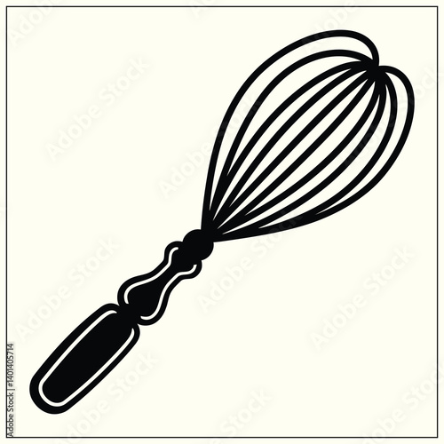 Silhouette of a Whisk Utensil