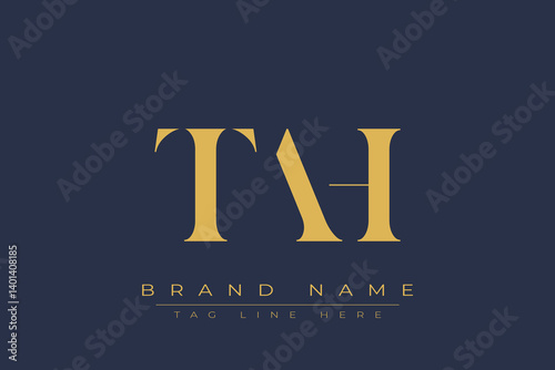 TAH abstract letter logo design. This logo is designed by three abstract letters.