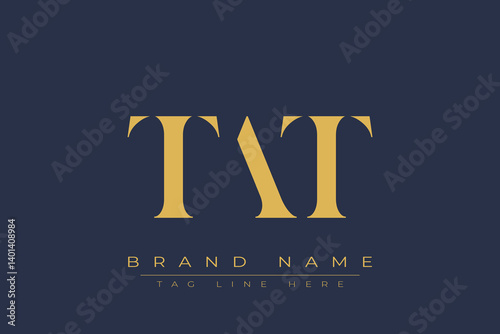 Bilde på lerret TAT abstract letter logo design