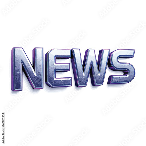 News Text Typography, Bold Vector Design, Headline Word Art