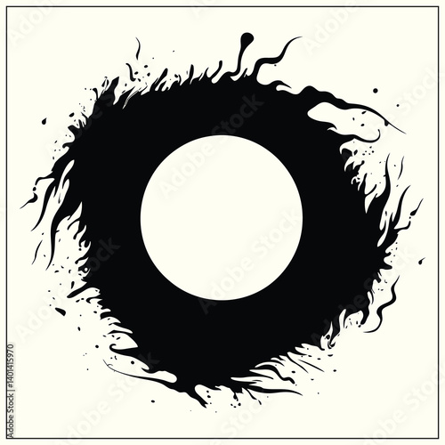 Silhouette of Black Hole Icon