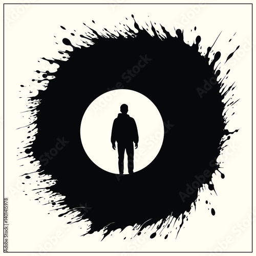 Black Hole Silhouette, Space Void