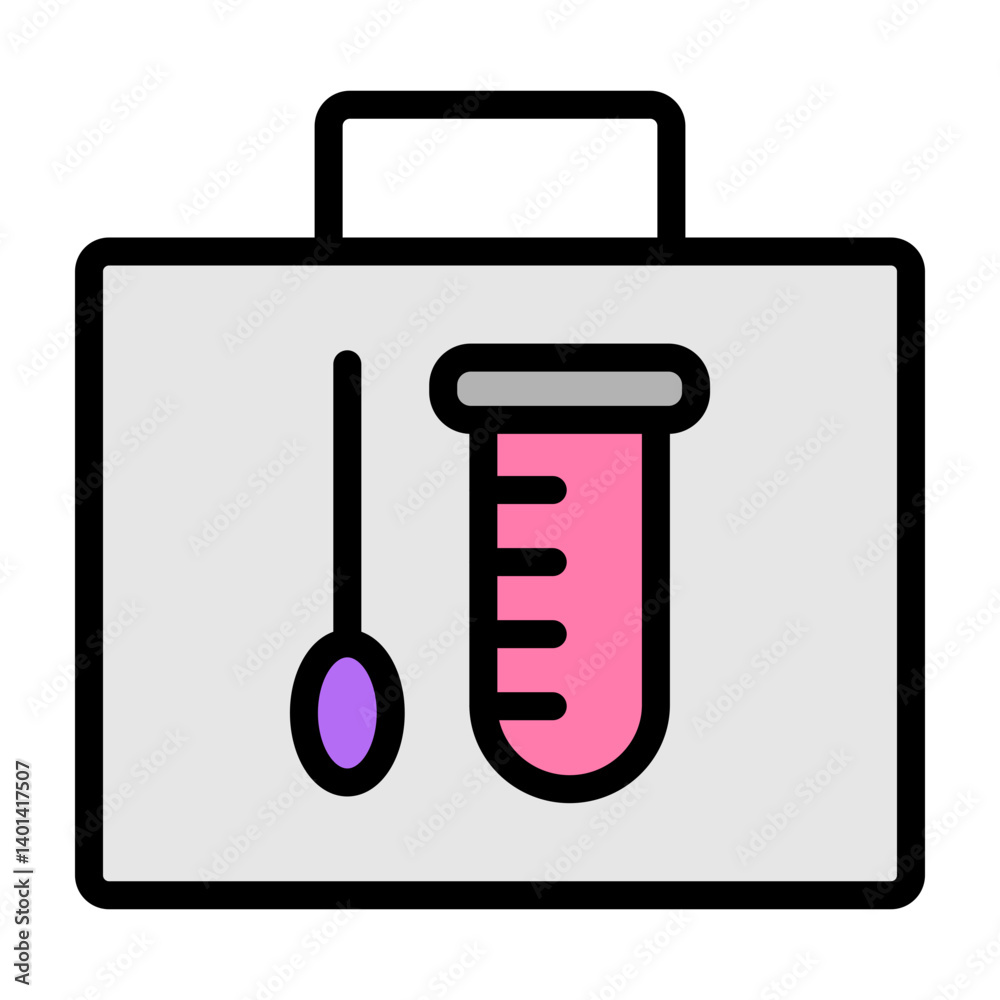 DNA Testing Kit Vector Filled Icon Design DNA Testing Kit Vector Filled Icon Design