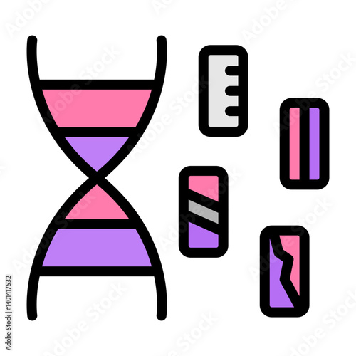 Genetic Diversity Vector Filled Icon Design