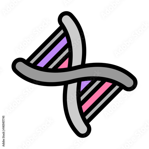 Genetic Blueprint Vector Filled Icon Design