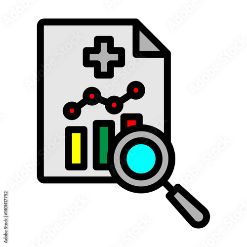 Trait Analysis Vector Filled Icon Design