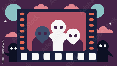 Invisible Minority Characters A large film frame showing an exciting scene with only white characters while ghostly outlines of diverse characters are ly visible in the background