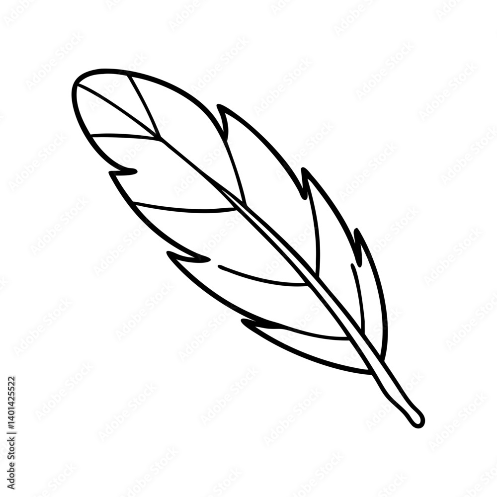 bird feather icon, bird feather line art - simple line art of bird feather, perfect for bird feather logos and icons bird feather icon, bird feather line art - simple line art of bird feather, perfect for bird feather logos and icons
