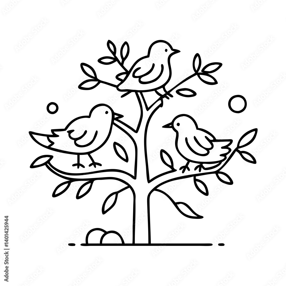 birds nesting in tree icon, birds nesting in tree line art - simple line art of birds nesting in tree, perfect for birds nesting in tree logos and icons birds nesting in tree icon, birds nesting in tree line art - simple line art of birds nesting in tree, perfect for birds nesting in tree logos and icons