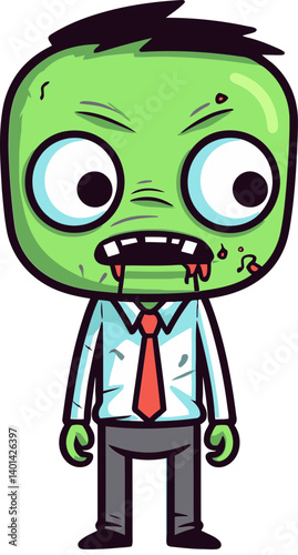 Undead Zombie with Thinning Hair PNG Zombie with Bloodstained Hands SVG