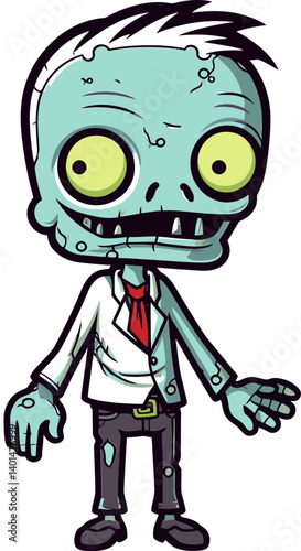 Zombie with Eroded Skin Undead Zombie with Disfigured Mouth PNG