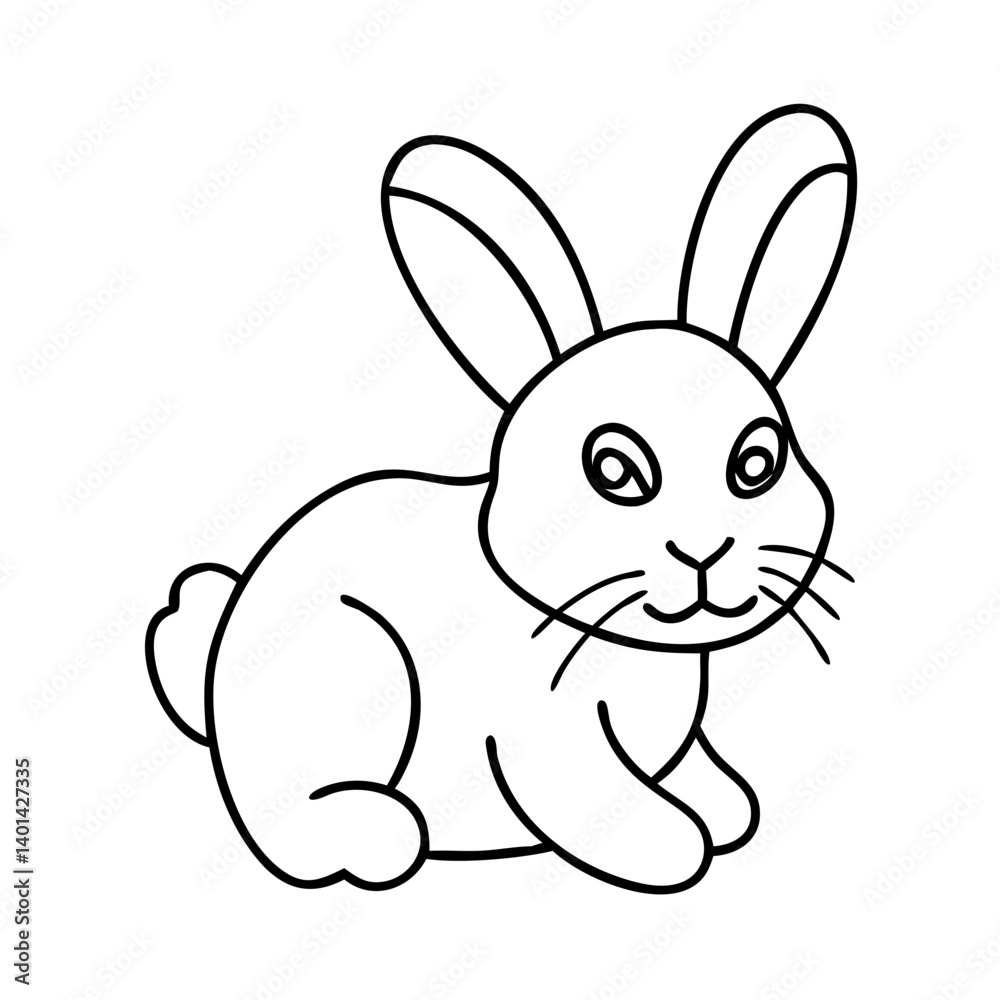 bunny rabbit icon, bunny rabbit line art - simple line art of bunny rabbit, perfect for bunny rabbit logos and icons bunny rabbit icon, bunny rabbit line art - simple line art of bunny rabbit, perfect for bunny rabbit logos and icons