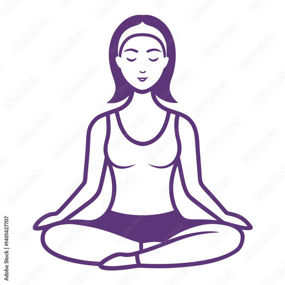 yoga girl vector yoga girl vector