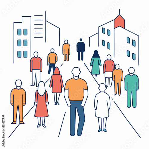 people in the city