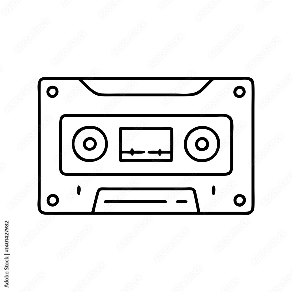 cassette player icon, cassette player line art - simple line art of cassette player, perfect for cassette player logos and icons cassette player icon, cassette player line art - simple line art of cassette player, perfect for cassette player logos and icons
