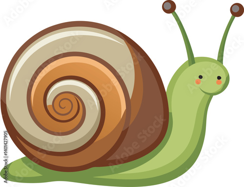 Snail vector art illustration file 