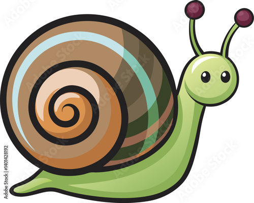 Snail vector art illustration file 