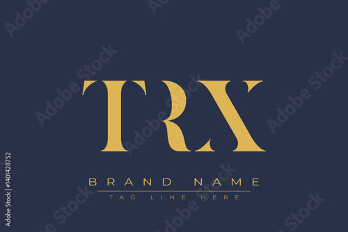 TRX abstract letter logo design. This logo is designed by three abstract letters.