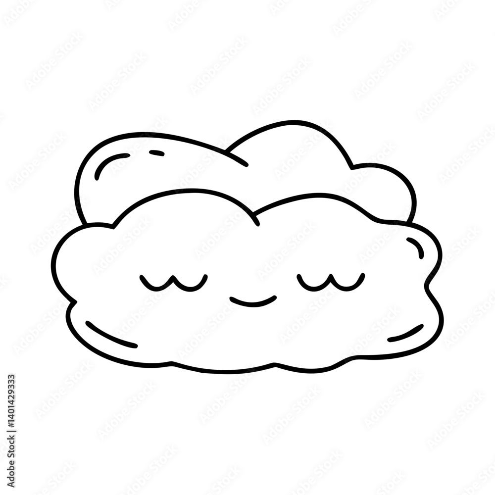cloud pillow icon, cloud pillow line art - simple line art of cloud pillow, perfect for cloud pillow logos and icons cloud pillow icon, cloud pillow line art - simple line art of cloud pillow, perfect for cloud pillow logos and icons