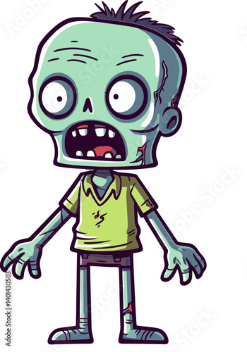Undead Zombie with Exposed Skull Zombie with Grinning Mouth SVG