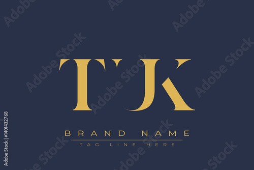 TUK abstract letter logo design. This logo is designed by three abstract letters.