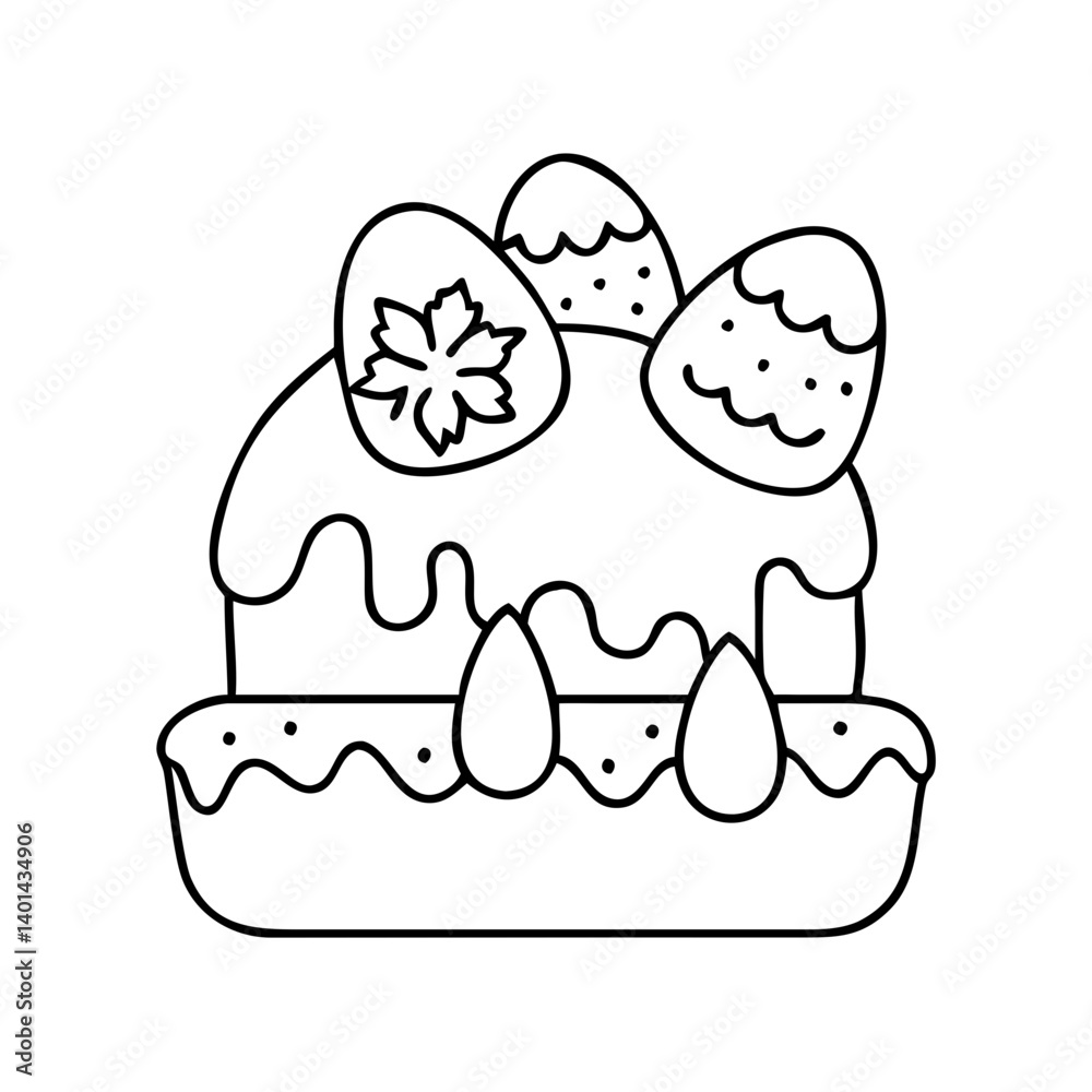 easter cake icon, easter cake line art - simple line art of easter cake, perfect for easter cake logos and icons easter cake icon, easter cake line art - simple line art of easter cake, perfect for easter cake logos and icons