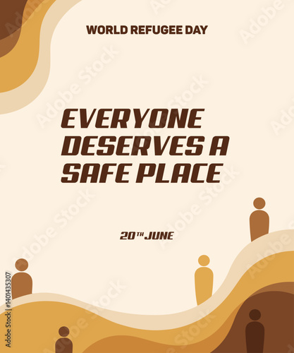 Vector illustration for World Refugee Day