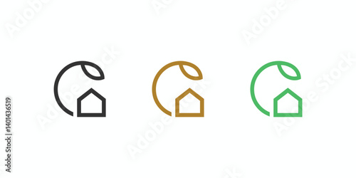 The tree house logo design with the initials G is unique and natural