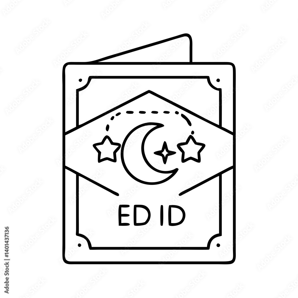 eid greeting card icon, eid greeting card line art - simple line art of eid greeting card, perfect for eid greeting card logos and icons eid greeting card icon, eid greeting card line art - simple line art of eid greeting card, perfect for eid greeting card logos and icons