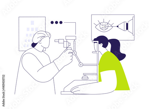 Laser vision correction surgery abstract concept vector illustration.