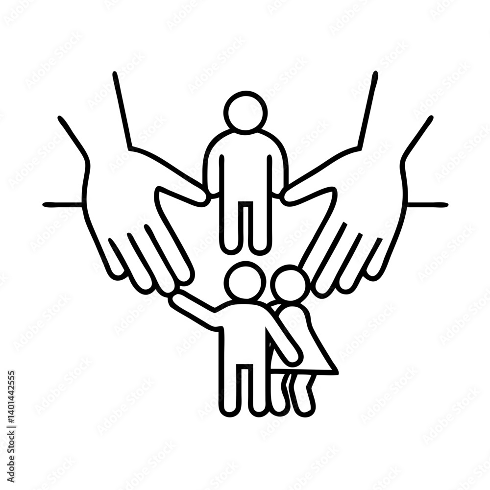 family unity symbol icon, family unity symbol line art - simple line art of family unity symbol, perfect for family unity symbol logos and icons family unity symbol icon, family unity symbol line art - simple line art of family unity symbol, perfect for family unity symbol logos and icons
