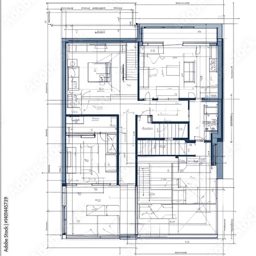 Two bedroom apartment plan with kitchen space high resolution picture