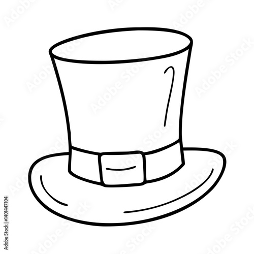 green top hat icon, green top hat line art - simple line art of green top hat, perfect for green top hat logos and icons