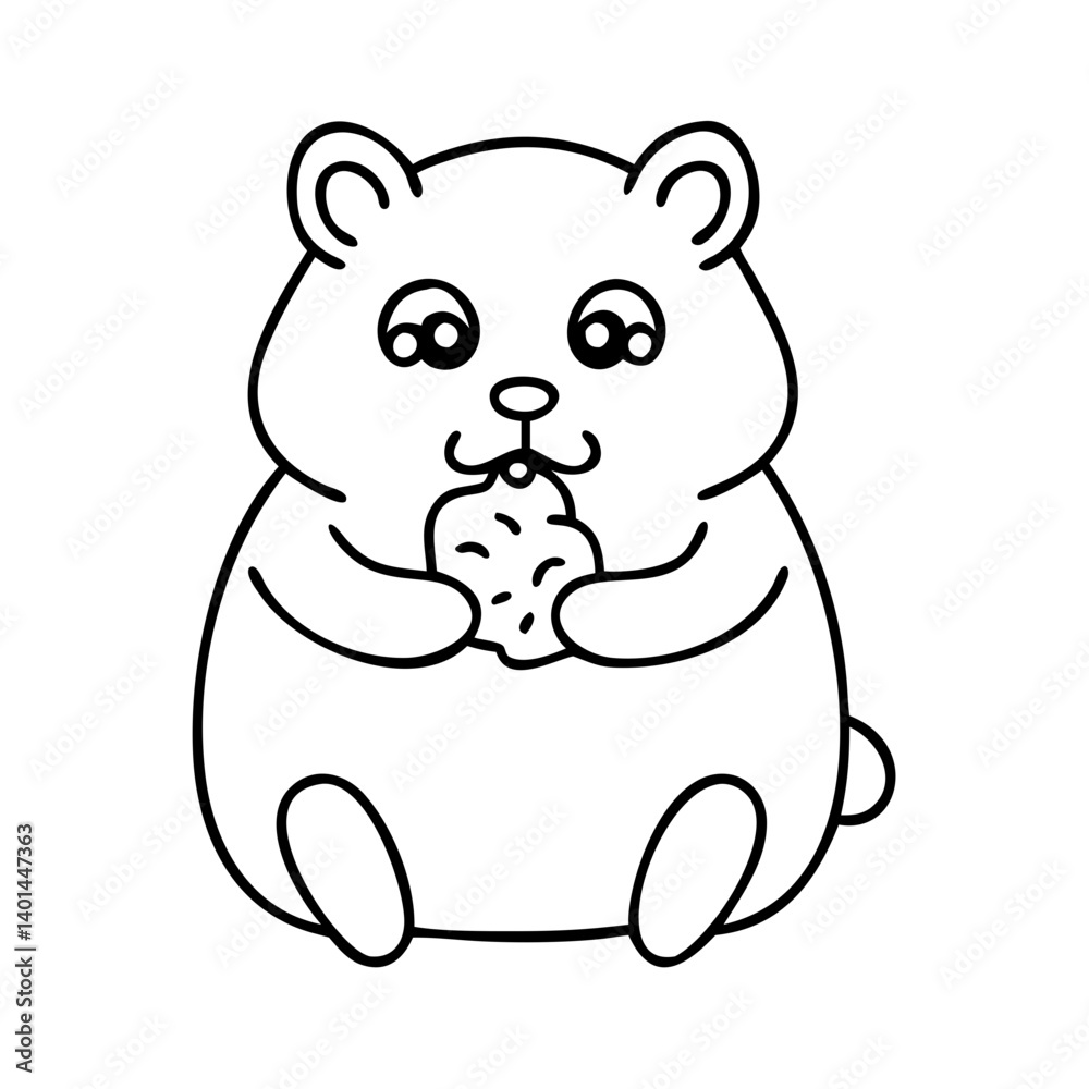 hamster with treat icon, hamster with treat line art - simple line art of hamster with treat, perfect for hamster with treat logos and icons hamster with treat icon, hamster with treat line art - simple line art of hamster with treat, perfect for hamster with treat logos and icons