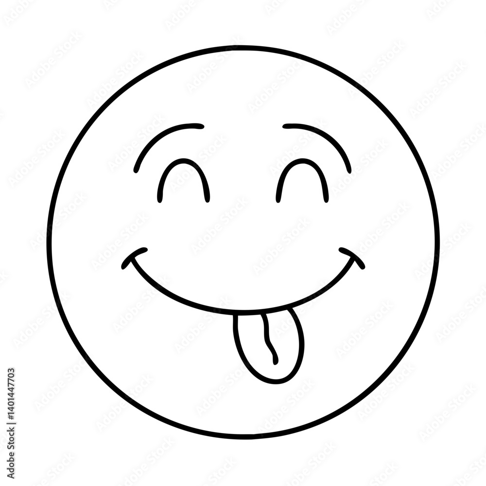 happy face with tongue out icon, happy face with tongue out line art - simple line art of happy face with tongue out, perfect for happy face with tongue out logos and icons happy face with tongue out icon, happy face with tongue out line art - simple line art of happy face with tongue out, perfect for happy face with tongue out logos and icons