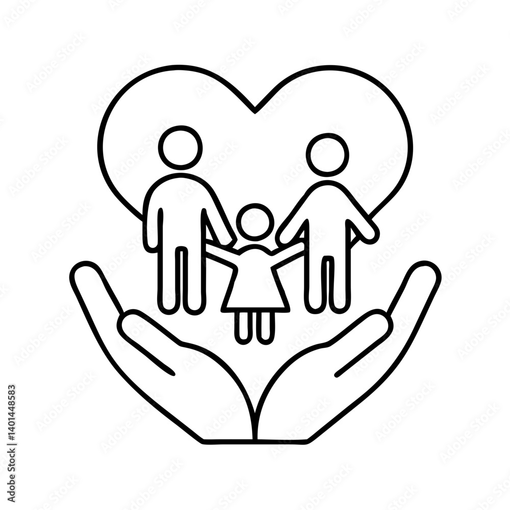 heart with family values icon, heart with family values line art - simple line art of heart with family values, perfect for heart with family values logos and icons heart with family values icon, heart with family values line art - simple line art of heart with family values, perfect for heart with family values logos and icons