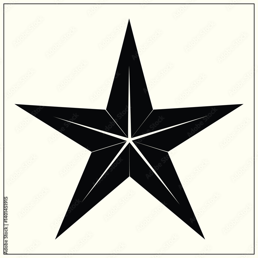 Obraz premium Silhouette of a Star, Night Sky