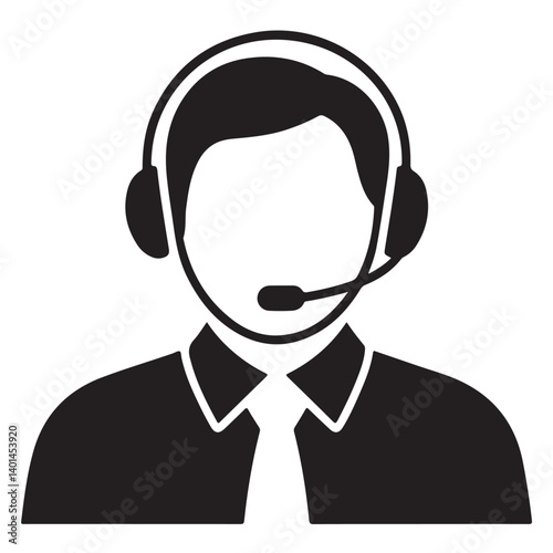 Professional customer service representative icon.