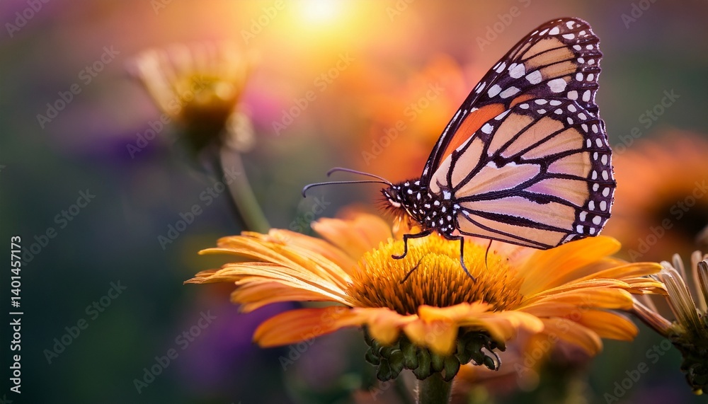 Obraz premium butterfly on flower