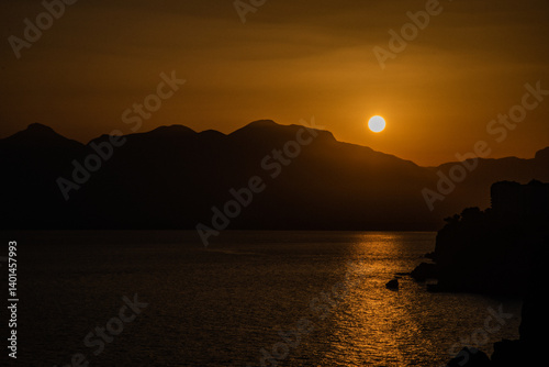 Bild auf Leinwand Ocean Sunset