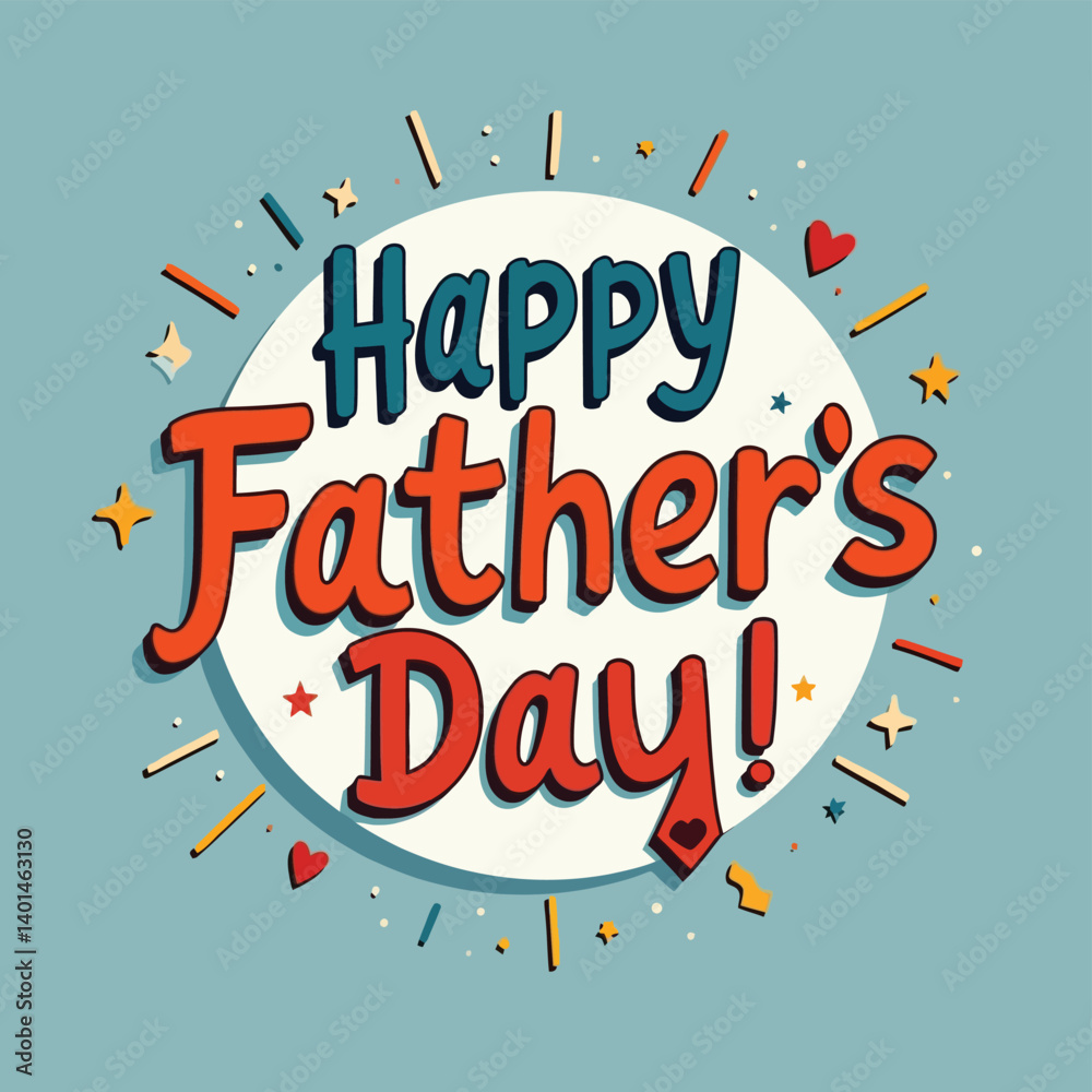 Fototapeta premium Fun vector art Design Shirt For Dad